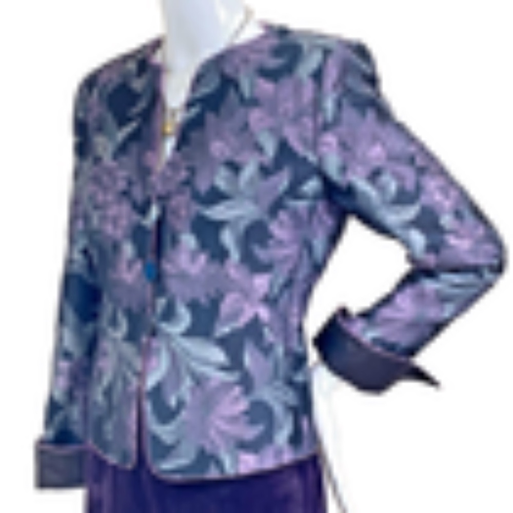 🆕🏷️ Armani Vintage Floral Silk Bend Two-Piece Ensemble Made in Italy Tags@1695 - Picture 4 of 10